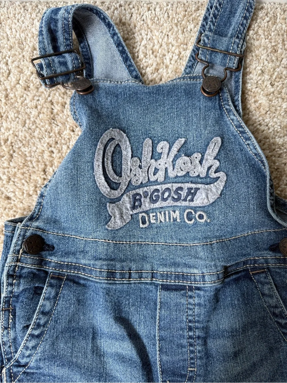 OshKosh B'gosh Faded Blue Denim Overalls for Kids